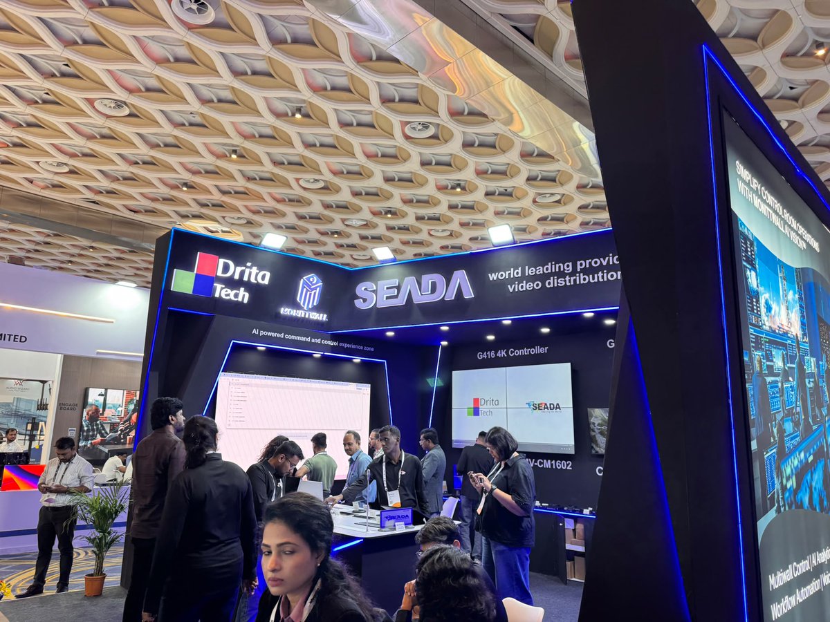 SeadaTechnology's tweet photo. InfoComm India Day 1✨

It’s been wonderful seeing everyone, making new connections, and sharing ideas with the AV community.

Come and Visit us at stand TE01 - we'd love to see you 😊

#audiovisualsolutions #ProAV https://t.co/B8rGnZZQew