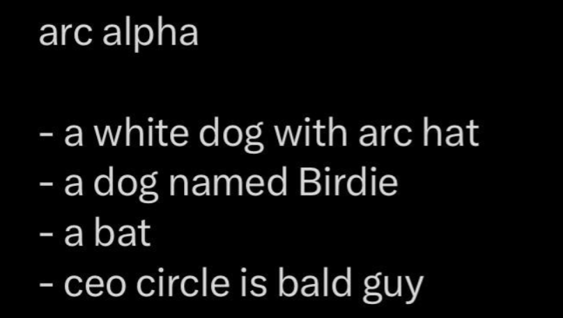 BaldCEOJeremy's tweet photo. Actually we are part of @arc alpha!! solana:F36jnGyinQTvM79tYYyAgLmc4n1t3oze5nnTkupKpump 

0x36e67a05427981447016bb6acd8e82982637750f https://t.co/csGU72JVfy