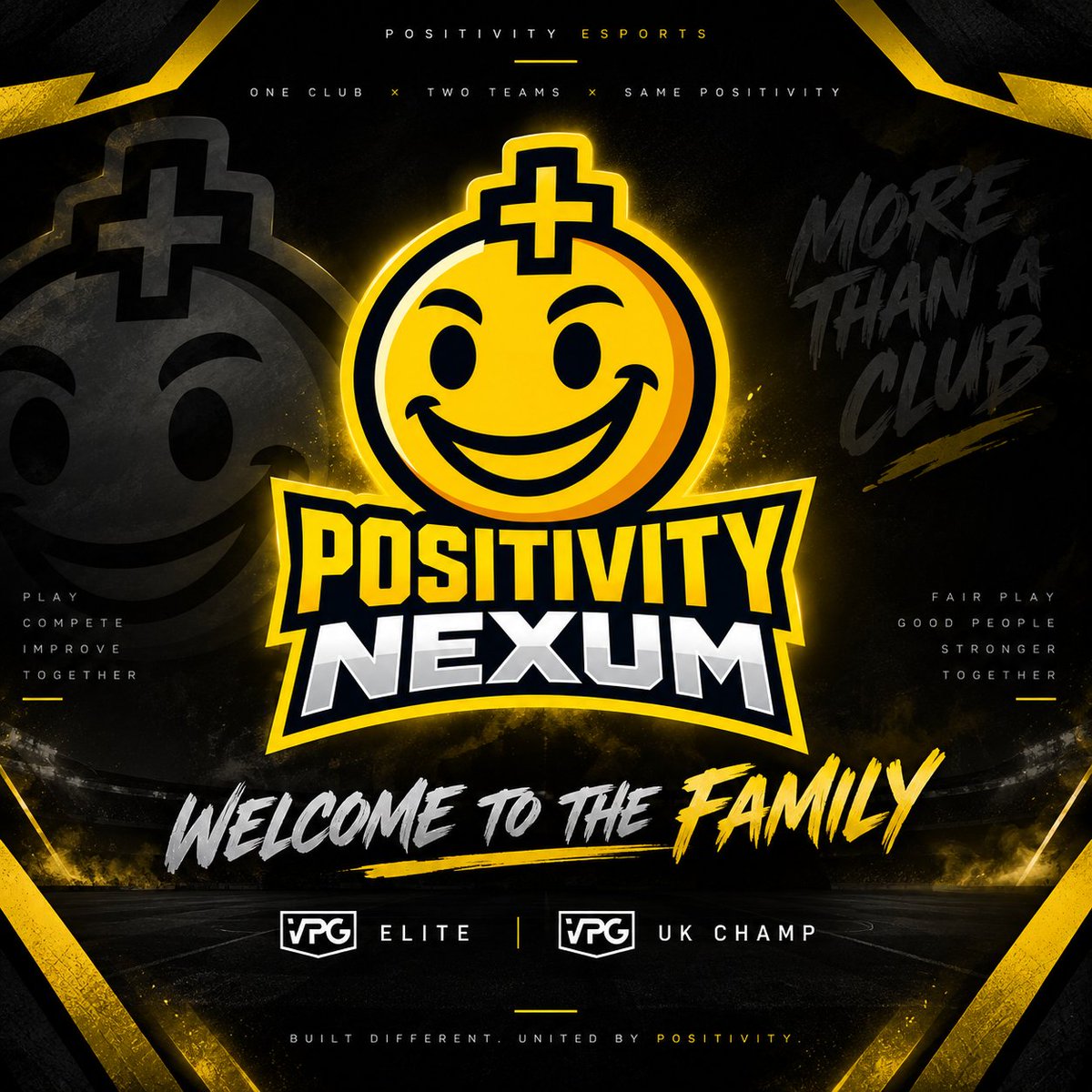PositivityVPG's tweet photo. 📢 WELCOME POSITIVITY NEXUM

We’re excited to officially introduce @PositivityNexum , our new sister club, run by @OpticFM and @Vpg_abdi 🤝

Competing in @OfficialVPG Elite & UK Champ, Nexum will have their own squad, identity and ambitions while working closely alongside us as we continue to grow the Positivity name.

Looking forward to seeing what the lads can achieve. 💙

One club. Two teams. Same Positivity.

🎮 Interested in trialling for Nexum?
Join the Discord below 👇
https://t.co/nucHryBfv2