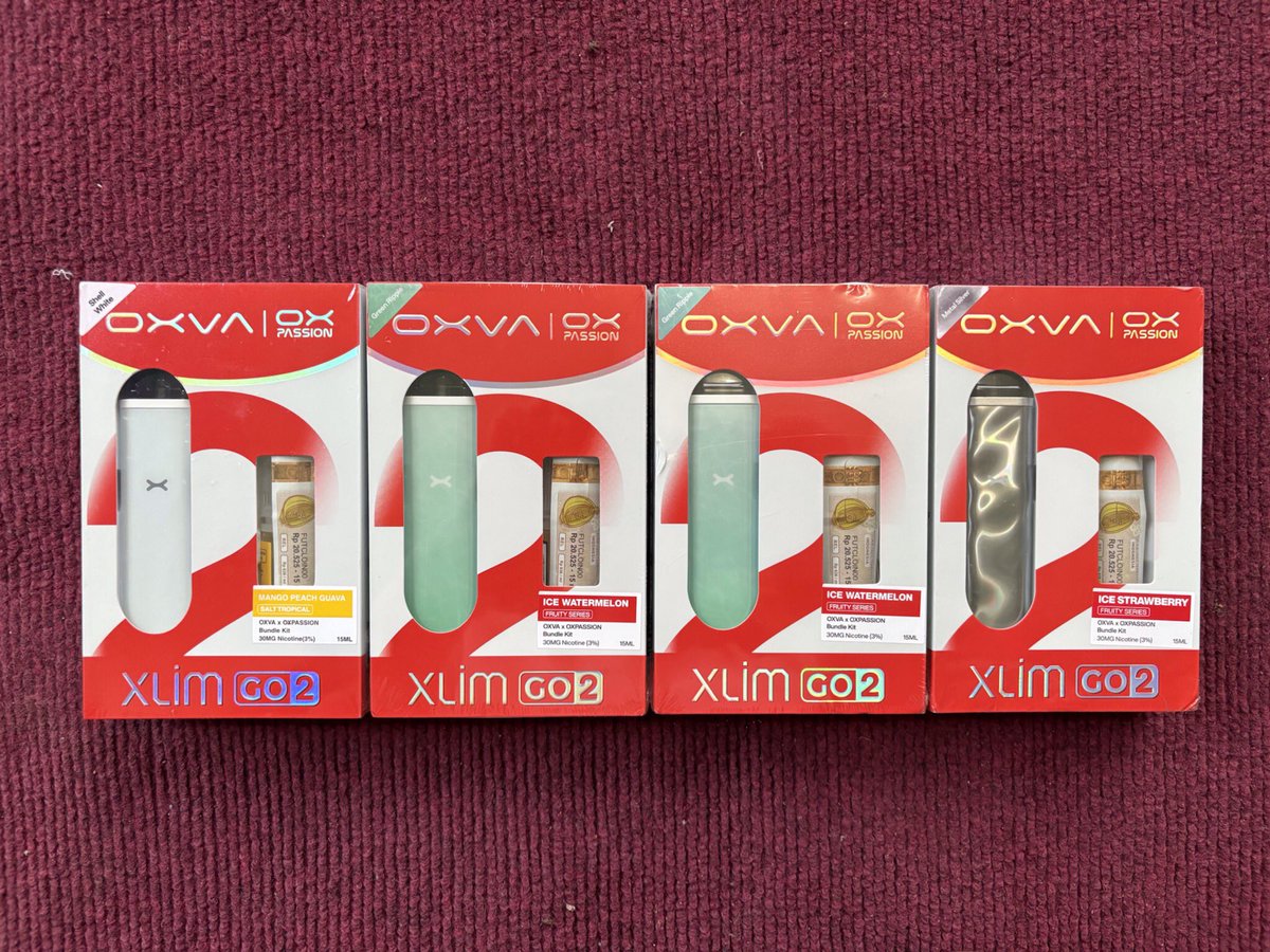 sukaaroti's tweet photo. Update stock 💓
Wts pod oxva xlim go 2 #zonauang 
Warna: shell white, green ripple, metal silver. https://t.co/Qecsv6ixQo