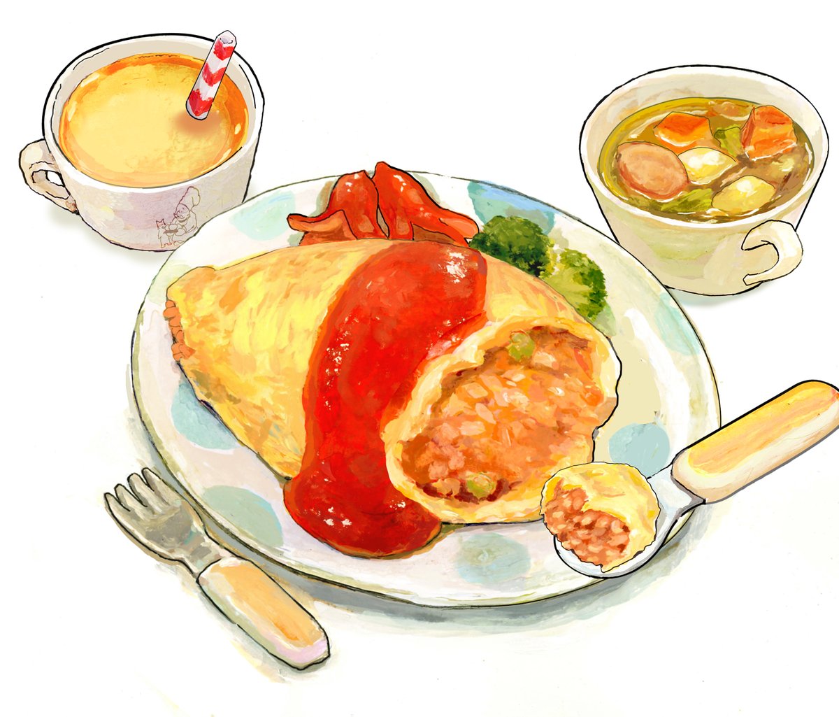 yasaioji3's tweet photo. #美味しい作品いただきまーす
タグがいただきますしてるので食べかけの絵を中心に上げようかな https://t.co/kumK3Ne7HE