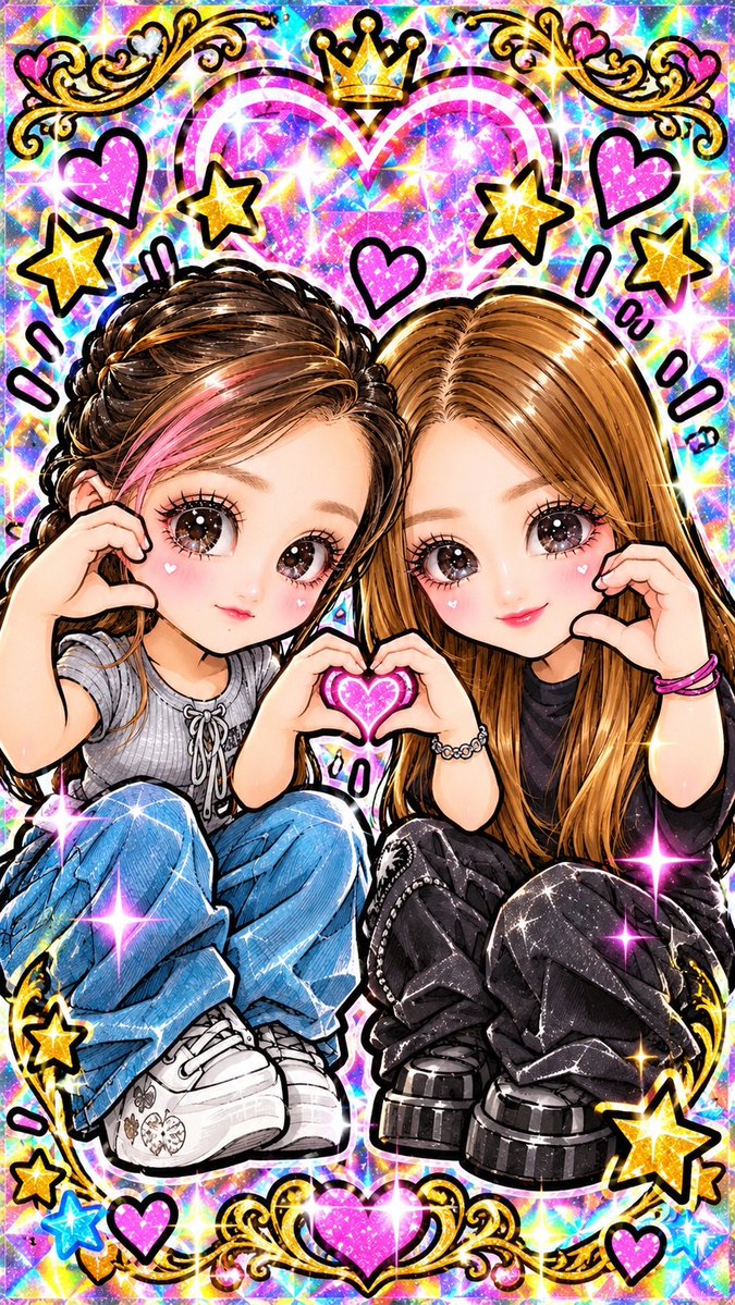 kyompknmix's tweet photo. 仕事終わった～👍友達が作って送ってくれた～😆
プリクラをビックリマンシール風に🥳✨️ https://t.co/U9b1IadFOB