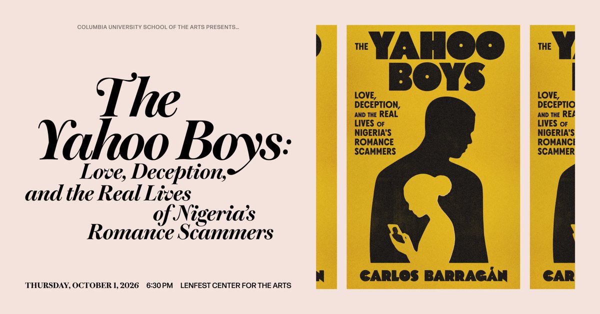 CarlosBarraganT's tweet photo. New York friends: I will be talking about my book with my former professor Wendy Walters at Columbia University on October 1. Get your tickets before it's too late! https://t.co/waZTnRlyR0