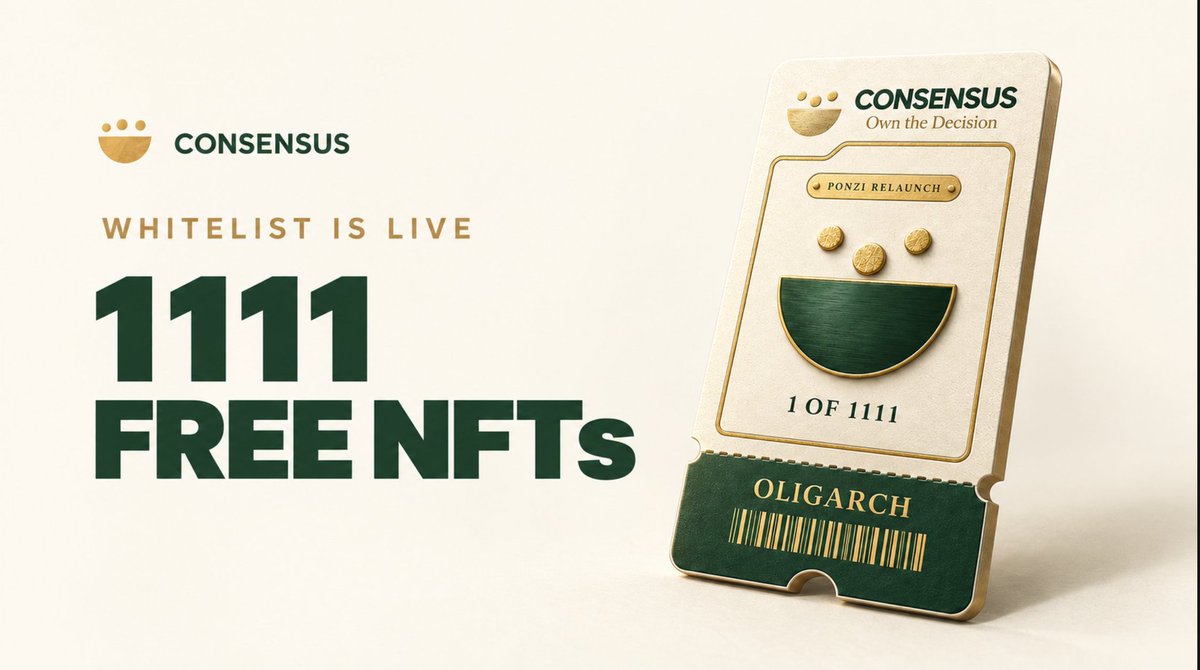 Tanmoy6063's tweet photo. Giveaway 5 WL spot for @consensus_games

➔ Blockchain: Robinhood 
➔ Supply: 1111
➔ Mint price: Free

How to enter :

All WL winners are required to register at --> https://t.co/3ODrB2F4jN

• Follow @consensus_games & @Tanmoy6063 
• Like + RT this post 
• Drop your EVM address. 

Ends in 24 hrs.
