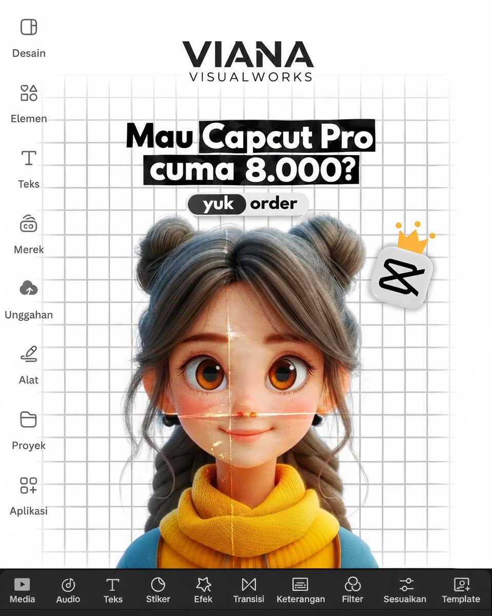 Vianapersona's tweet photo. CAPCUT PRO TRUSTED 🤍

CAPCUT PREM SUDAH PRO INCLUDE STANDAR FULL GARANSI 

7 HARI 8.000
1 BULAN 25.000

🤍 https://t.co/ovVDhQi74u https://t.co/brNGuaquwh