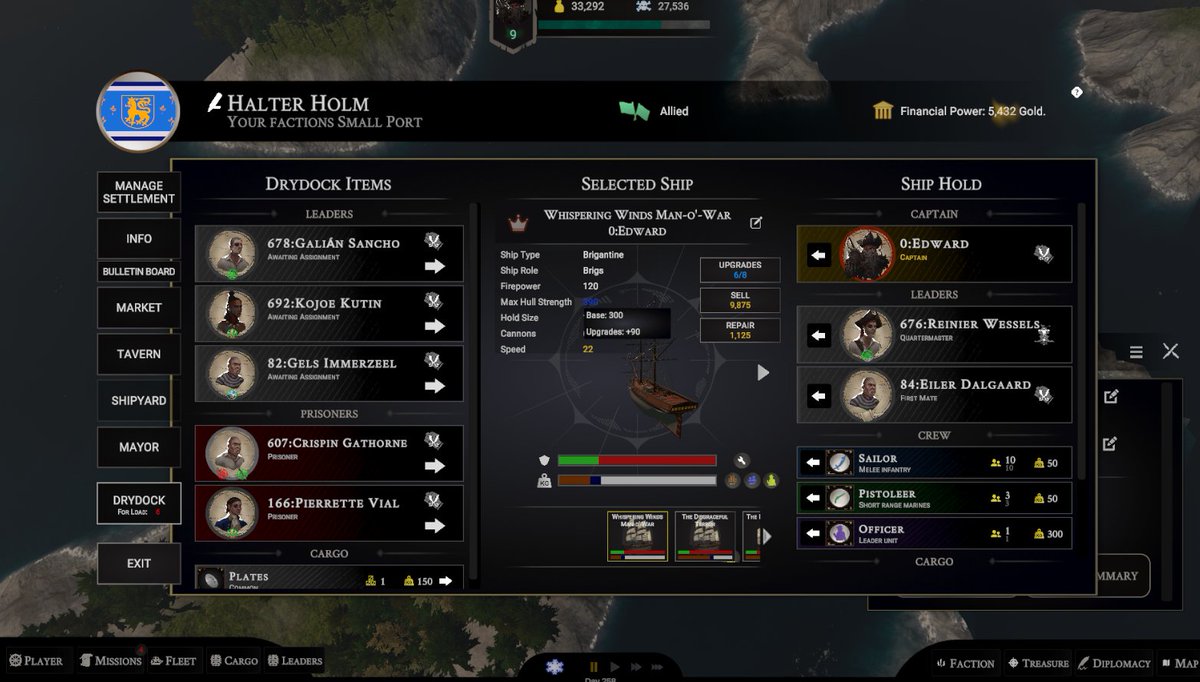 micro_prose's tweet photo. Rise of Piracy just dropped a massive progress update: the Mayors / Captains update is officially in development, and it's the biggest thing to hit the game since release.

leaders with unique traits and skills, captains assigned to your ships and islands, a full faction overview, capturing and ransoming rival leaders... nearly every system in the game is getting touched by this one.

first pass is heading to the Test branch in a few weeks (heads up, screenshots are full of placeholder art for now).

full breakdown from the dev here 👇
https://t.co/JX0489P2s6