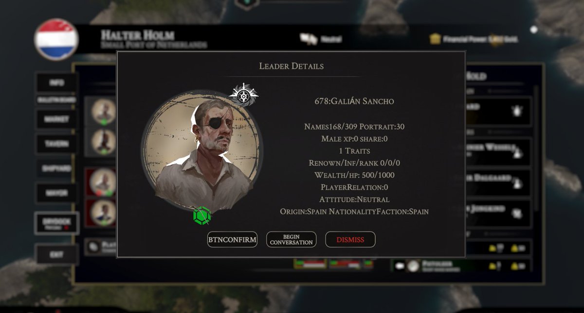 micro_prose's tweet photo. Rise of Piracy just dropped a massive progress update: the Mayors / Captains update is officially in development, and it's the biggest thing to hit the game since release.

leaders with unique traits and skills, captains assigned to your ships and islands, a full faction overview, capturing and ransoming rival leaders... nearly every system in the game is getting touched by this one.

first pass is heading to the Test branch in a few weeks (heads up, screenshots are full of placeholder art for now).

full breakdown from the dev here 👇
https://t.co/JX0489P2s6