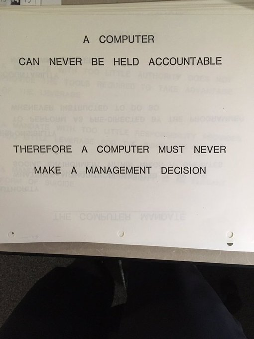 Rainmaker1973's tweet photo. From a 1979 IBM presentation https://t.co/bhH41G9WTp