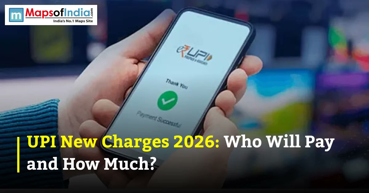 MapsofIndia's tweet photo. 📲 UPI Charges 2026: Who pays and how much?
Wondering whether UPI transactions will cost you more? Explore the latest rules, possible charges, and what they mean for users.

https://t.co/c2q09mRt4I

#UPI #UPICharges2026 #UPINewRules #DigitalPayments #UPIIndia #Fintech https://t.co/15mz95SsbY