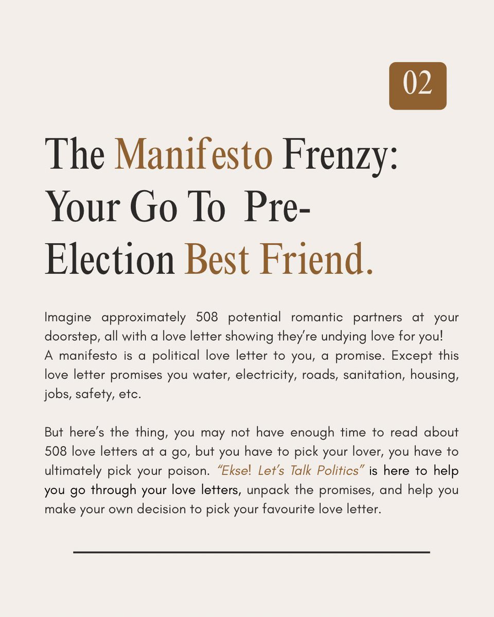reabetsoee_k's tweet photo. So uhm hey guys!🥺🤎

I developed a pre-election voter’s guide to educate both first time voters and non-first time voters on the important factors to take into consideration during this time, and the manifesto is an important part in this mission. 1/3 -

https://t.co/aOFIMsuGo3 https://t.co/Zhme5jsCK0