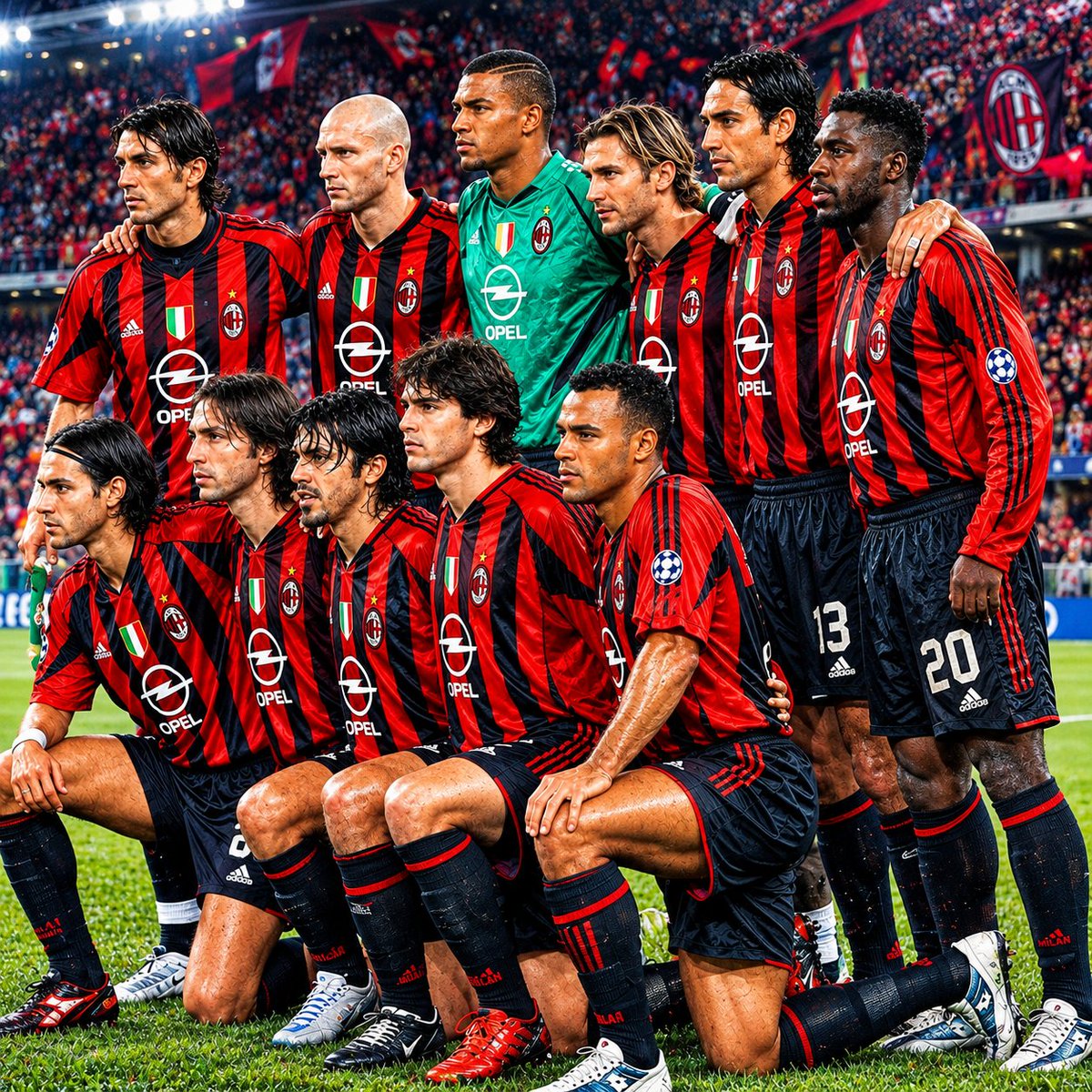 ANR4K's tweet photo. ✨ الزمن الجميل حين كانت تشكيلة فريق واحد كافية لمرعب أوروبا بأكملها.. جيل ميلان 2005 الذي لن يتكرر! 🔴⚫ #ACMilan #دوري_أبطال_أوروبا https://t.co/GunmBnKZr1