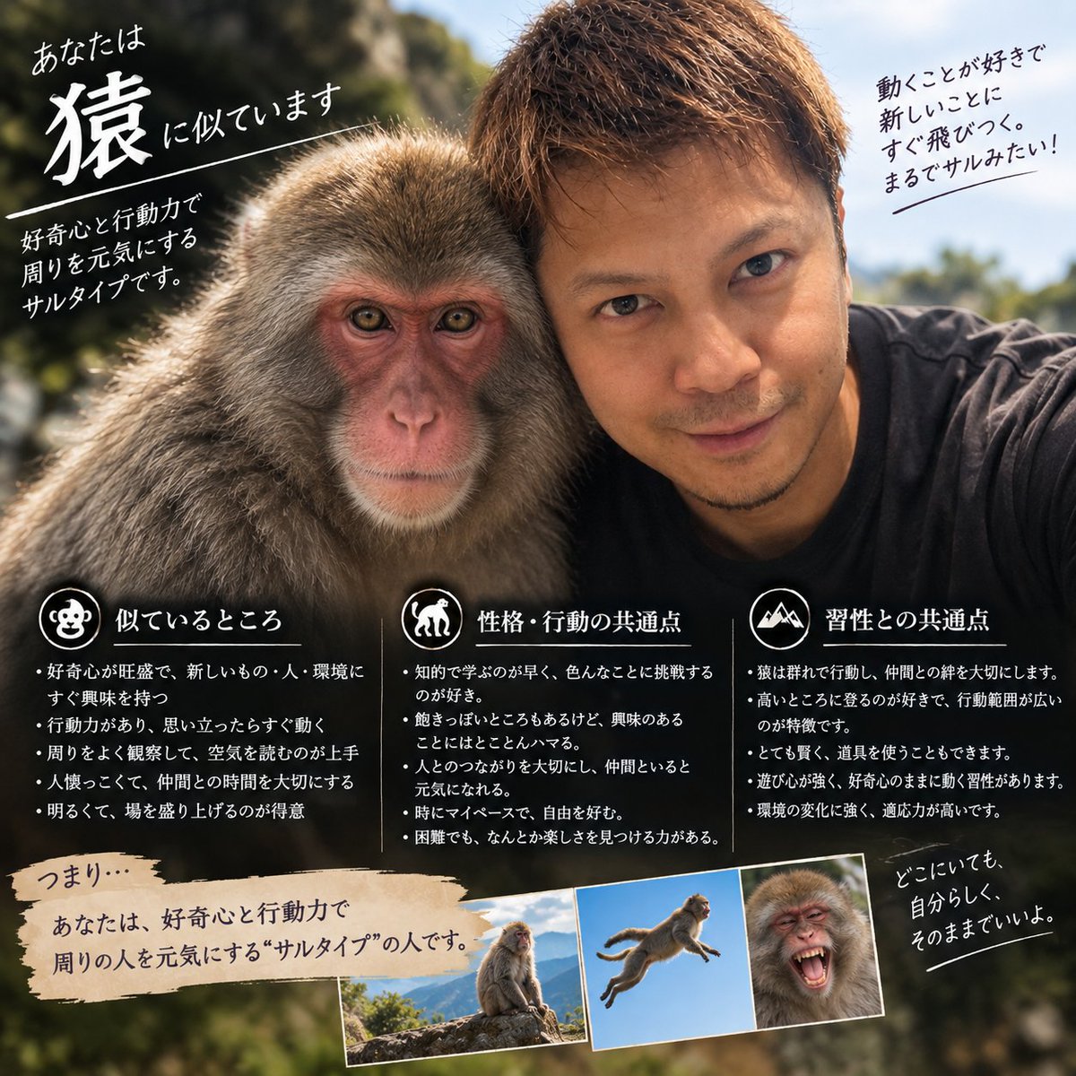 N1vLa's tweet photo. 流行りの🤣🤣🤣
猿だって(笑) https://t.co/H41WQOgjos