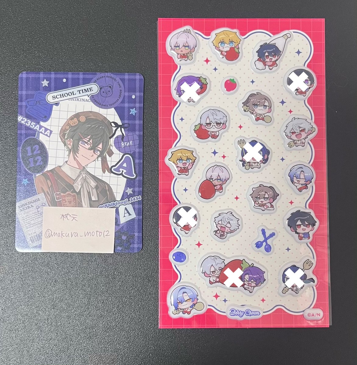 makura_moto2's tweet photo. 【交換】にじさんじ 8th ぷにぷにシール Berry Crown Little Lemon

譲▷画像1(✖︎以外)
求▷画像2>>3 💖

画像1✖︎の物も求めているためそちらとの交換も可能です。
検索からでもお気軽にお声かけください。 https://t.co/a7iFI7cMjS