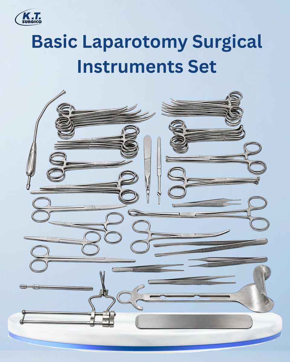 KtsurgicoUs's tweet photo. β¨ 50-Piece Laparotomy Surgical Set!
Essential stainless steel instruments for general surgery.
π Buy Now on Amazon: https://t.co/W0wU1nkgaQ
#KTSurgico #LaparotomySet #GeneralSurgery #SurgicalInstruments #OperatingRoom #SurgicalEquipment https://t.co/AcYO9rP3ci