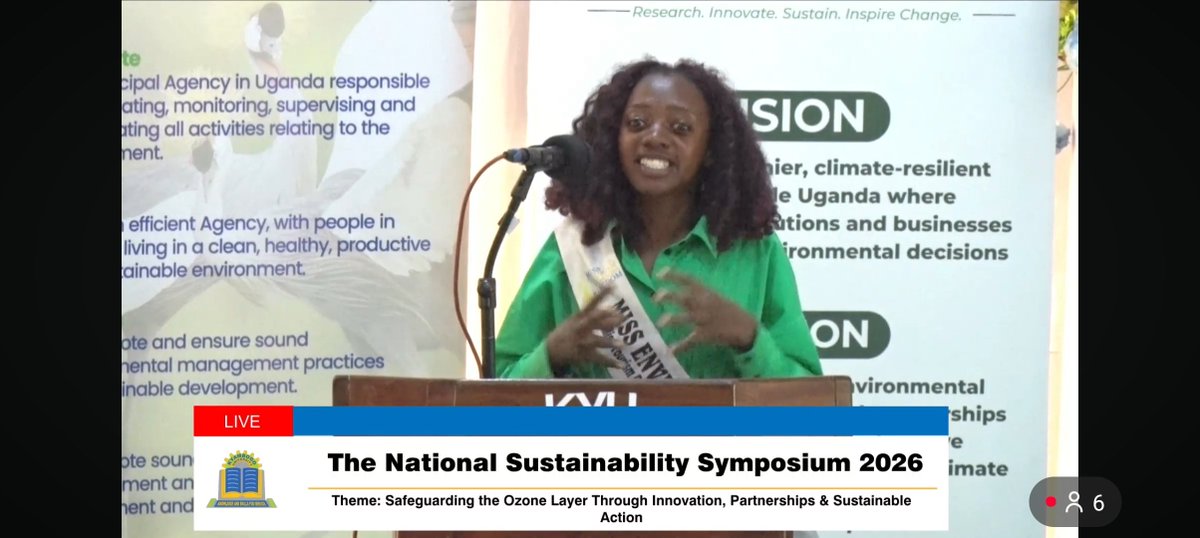 QUEENFANCYUG's tweet photo. Today, I was honoured with the opportunity to speak at the National Sustainability Symposium 2026, sharing my voice and passion for environmental conservation and sustainable action. 🌍💚 🌱 @kyambogou @nemaug
#NationalSustainabilitySymposium2026 #Sustainability #ClimateAction https://t.co/szcoFQv9gR