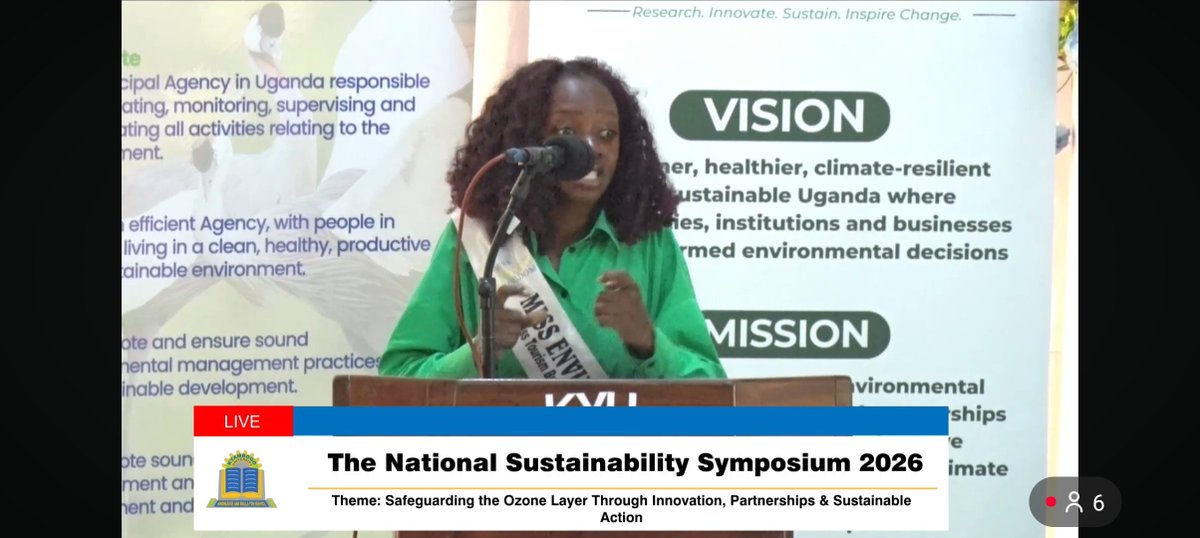 QUEENFANCYUG's tweet photo. Today, I was honoured with the opportunity to speak at the National Sustainability Symposium 2026, sharing my voice and passion for environmental conservation and sustainable action. 🌍💚 🌱 @kyambogou @nemaug
#NationalSustainabilitySymposium2026 #Sustainability #ClimateAction https://t.co/szcoFQv9gR