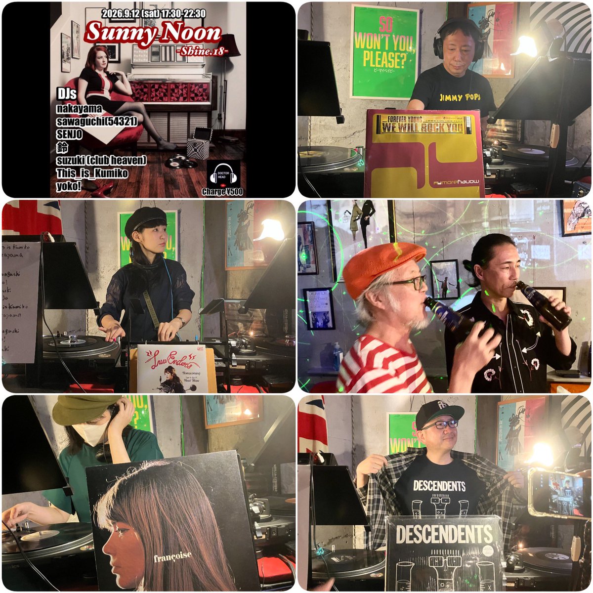 myshallowlife's tweet photo. 9/12(土)お昼の藤沢の後は18時頃からSunny Noon -shine 18- @ 四谷ドクターヘッドにお邪魔しました🥳senjoさんがオファーしていた初見の女性DJさんを拝見し少しお話もできて楽しかったし😙大病から復帰して久しぶりにお会いした中山君の元気そうな姿をみれたのも良かった...
https://t.co/1MKFlZ62lH https://t.co/gioXY0RO4A