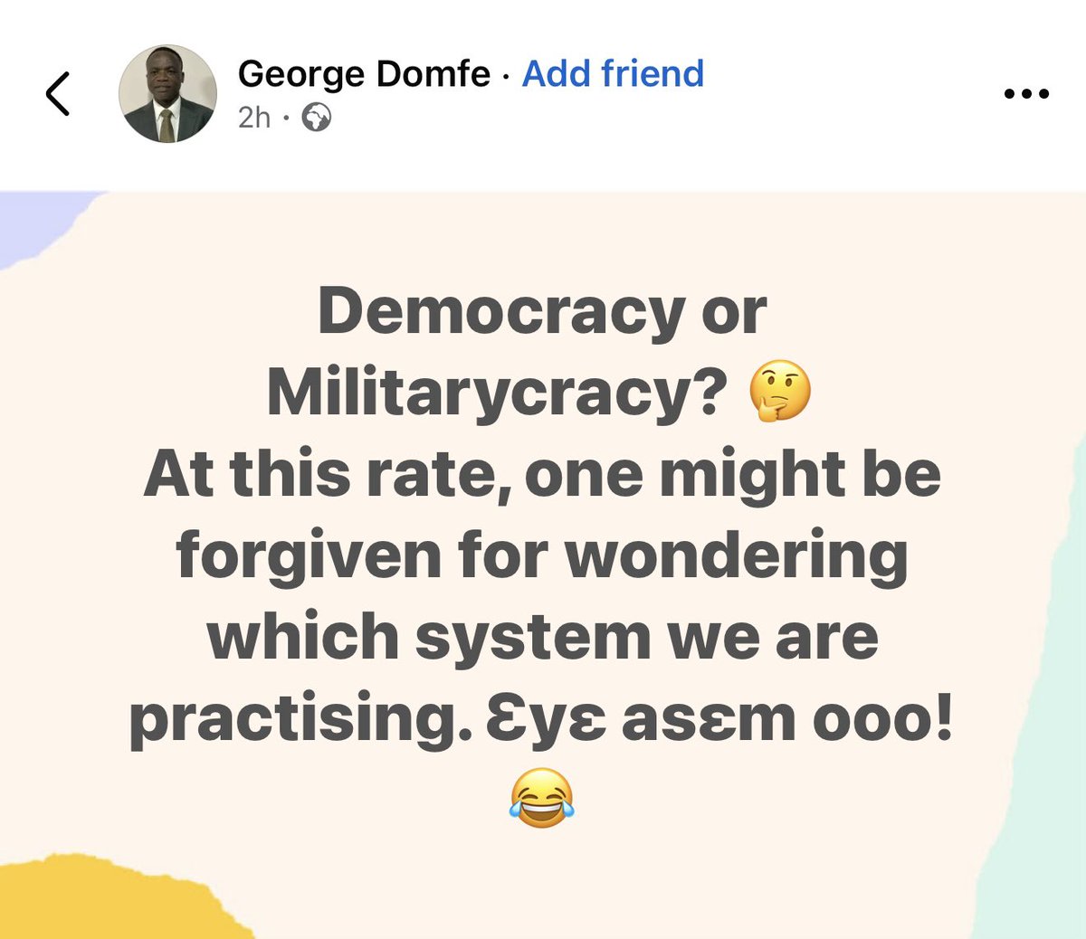 charllycolegh's tweet photo. We are living through dark days under Mahama and the NDC. Lord, have mercy. A party that was once very vocal about every issue in government while in opposition; today, the moment you point out something wrong and criticize it, you risk being arrested. What kind country has the NDC turned Ghana into? 🤦‍♀️