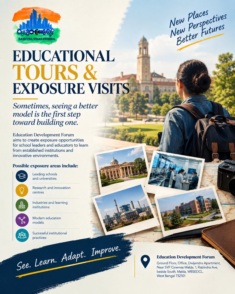 Mostafijur1990's tweet photo. Exposure to successful schools, universities, industries and innovative institutions can bring fresh ideas back into your own school.

#educationdevelopmentforum #educationaltour #exposurevisit #moderneducation #schooldevelopment #educationleadership #teacherdevelopment https://t.co/40js2UaTHB
