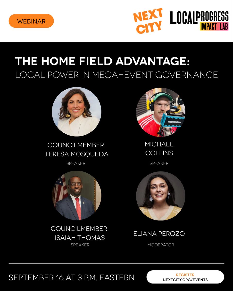 NextCityOrg's tweet photo. The impact of a World Cup or Olympics doesn’t stop at the stadium.

Housing, labor, policing, transportation and public spending can all be affected. This afternoon, we’re asking what cities can do to make sure residents have a say.

https://t.co/WDM4MzLNfb https://t.co/3JFglEZ1y6