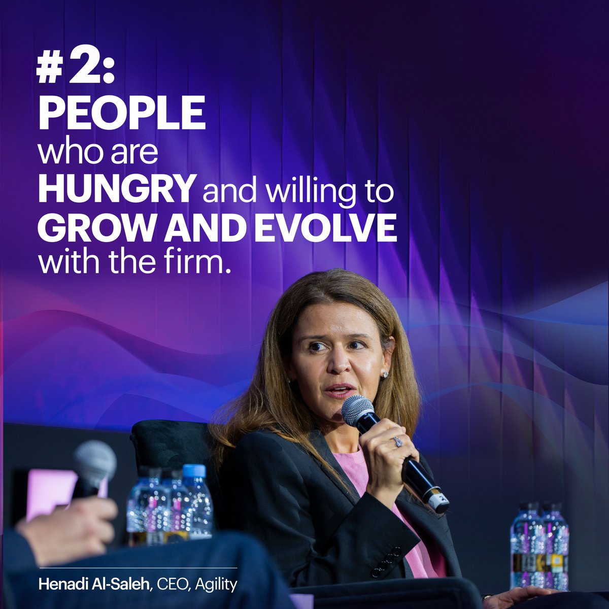 Agility's tweet photo. At LEAP 2026, Henadi Al-Saleh, Agility CEO, shared three elements she sees as essential to building a strong, resilient business: clear vision and passion, people with the drive to grow and evolve, and a strong balance sheet with healthy cash flows.

Swipe through for the key takeaways from the discussion.

#Agility #LEAP2026