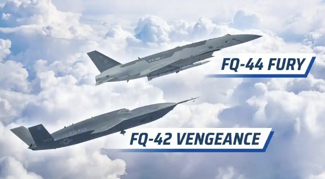 HQ_AFMC's tweet photo. ✈️#SecAF Troy Meink announced the official names of the @usairforce's newest Collaborative Combat Aircraft, the FQ-42 Vengeance and FQ-44 Fury, during his keynote address at the Air &amp; Space Forces Association’s Air, Space &amp; Cyber Conference. #readiness

https://t.co/dUr11ObwQw https://t.co/dUuyikD2ZD