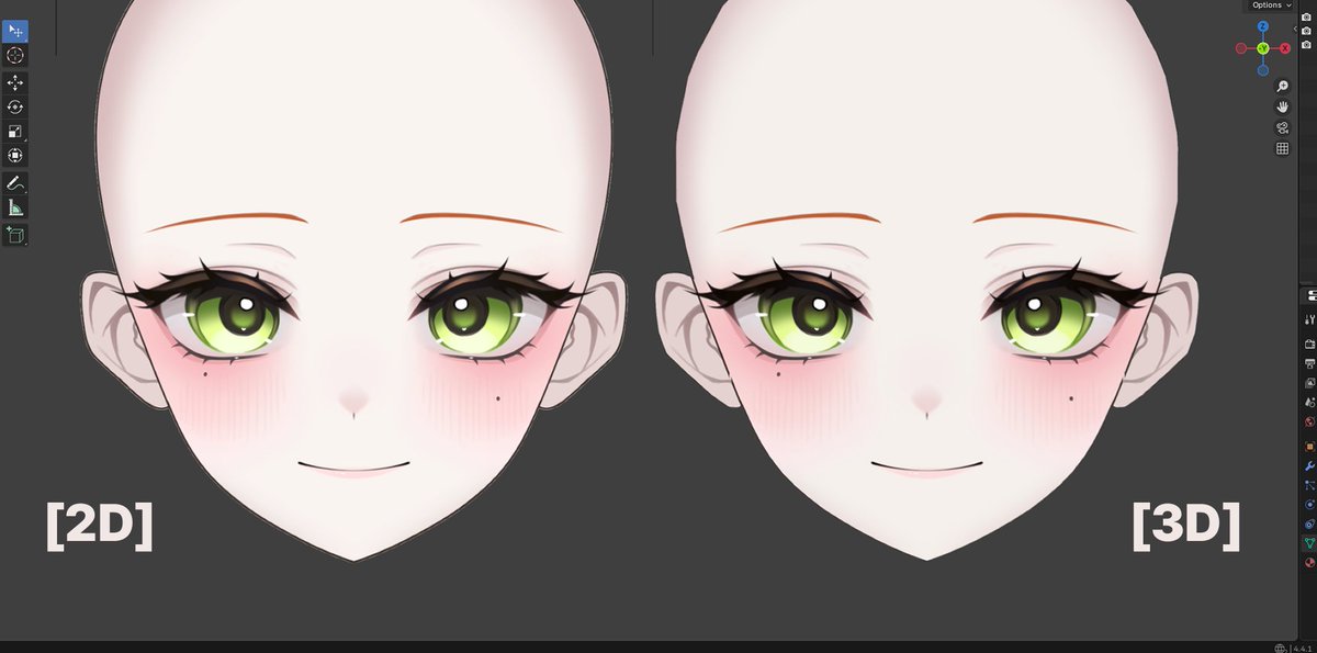 Hanato_3D's tweet photo. 영상 반응이 좋��서 원화 비교샷도 가져왔습니다...! 👀🧡

원화부터 3D 모델링까지 직접 작업했어요!

원화랑 최대한 똑같이 만들고 싶어서 열심히 깎았는데,
의도 했던대로 나온 것 같아 뿌듯합니다!

#3D모델링 #버튜버 https://t.co/VfcIwXzaDV