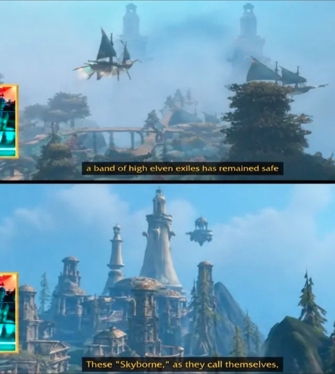 VRumay's tweet photo. @TheAnaSan @xKaedos @AggrendWoW Literally says "were", as in past tense. Meaning that they became other races.

Don't be dense, what I'm criticizing is the intro cinematic calling them "high elves", simply change the text to Highborne like Aggrend called them in the interview https://t.co/Mzc3o0xbI6