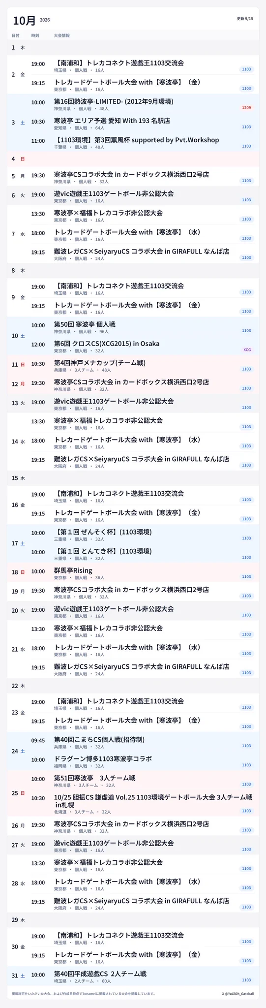 遊戯王ゲートボール 大会告知 毎月中旬更新 (@YuGiOh_Gateball) / X