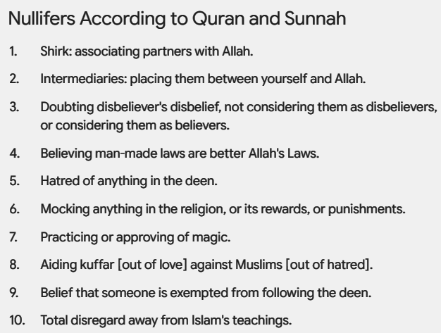 MKdawah's tweet photo. Nullifiers of Islam according to ahlul bid'ah vs. Salafis: https://t.co/Du8N41mZDg