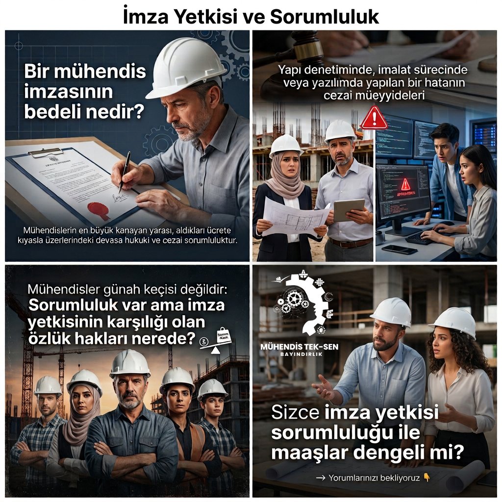 MuhTekBayindir's tweet photo. İmza mühendisin, sorumluluk mühendisin… Peki ya karşılığı?

Bir imza; ağır hukuki ve cezai sorumluluk demek. Ancak alınan ücret, üstlenilen bu devasa sorumlulukla örtüşmüyor.

Sizce mühendislerin haklarını korumak için ilk olarak ne değişmelidir?

@MuhTekSen_Konf
@MuhTekBuro 
@MuhTekTrmOrmn 
@MuhTekBayindir 
@MuhTekYerelYntm 
@muhteksenkultur 
@MuhTekSenSagSos 
@KaMuhEnerjiSen 
@MuhTekSenUlasim