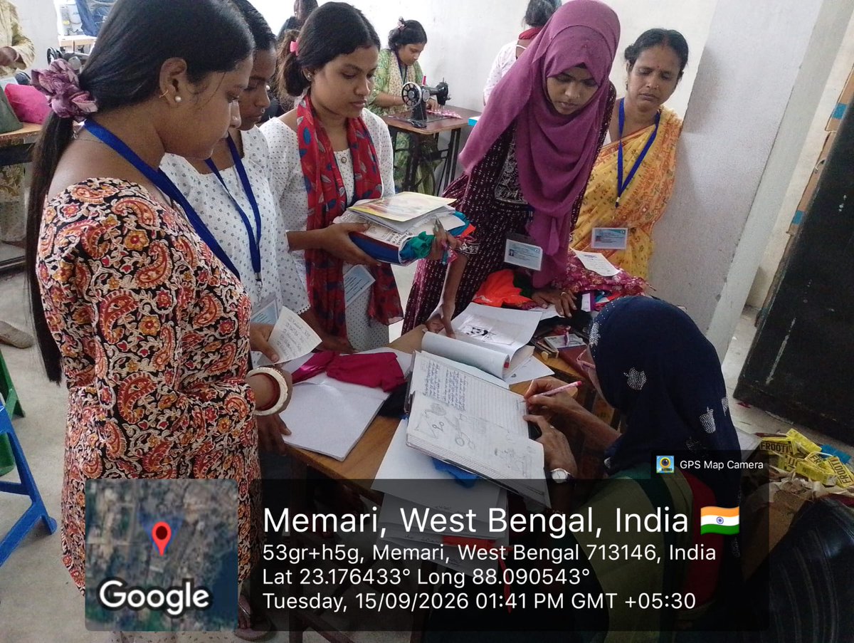 PBSSDprbdn's tweet photo. Assessment of Garments Manufacturers, V2 at Omega Vocational Training Foundation, Memari Municipality, Purba Bardhaman 
#StateSkillDevelopmentProgramme #SkillIndia #MakeInIndia #VocalForLocal #PBSSD #𝐒𝐤𝐢𝐥𝐥𝐬𝐃𝐞𝐯𝐞𝐥𝐨𝐩𝐦𝐞𝐧𝐭 https://t.co/tmOv0znWKE
