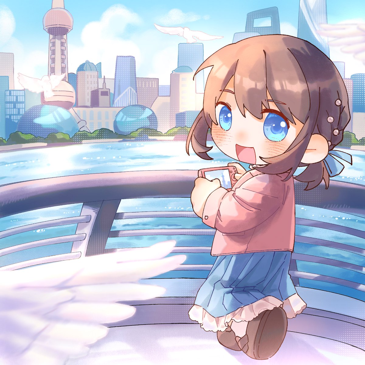 TrickStudio_XH's tweet photo. 【ANZU旅记·Ⅱ】

来到了知名打卡地，杏小姐看起来很开心呢！
这份喜悦能否通过照片传递？

.・。.・゜✭・.・✫・゜・。. https://t.co/PSeMvzbqm4
