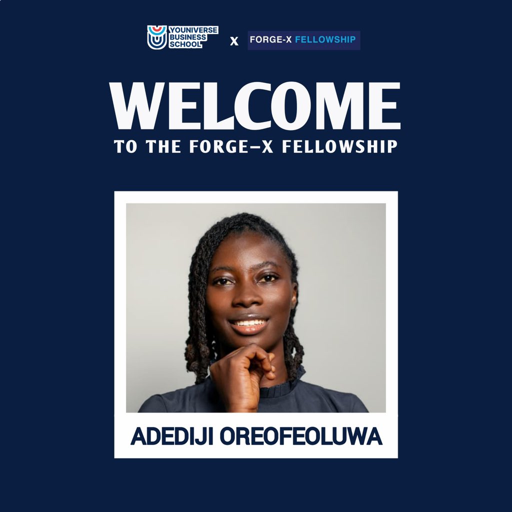 TheForgeXFellow's tweet photo. Welcome to The Forge-X Fellowship; disrupting industries, building ventures, and transforming the continent.

This is where ideas are tested, skills are sharpened, and possibilities are turned into action.

We’re rooting for you! https://t.co/ETxsfEHqn2