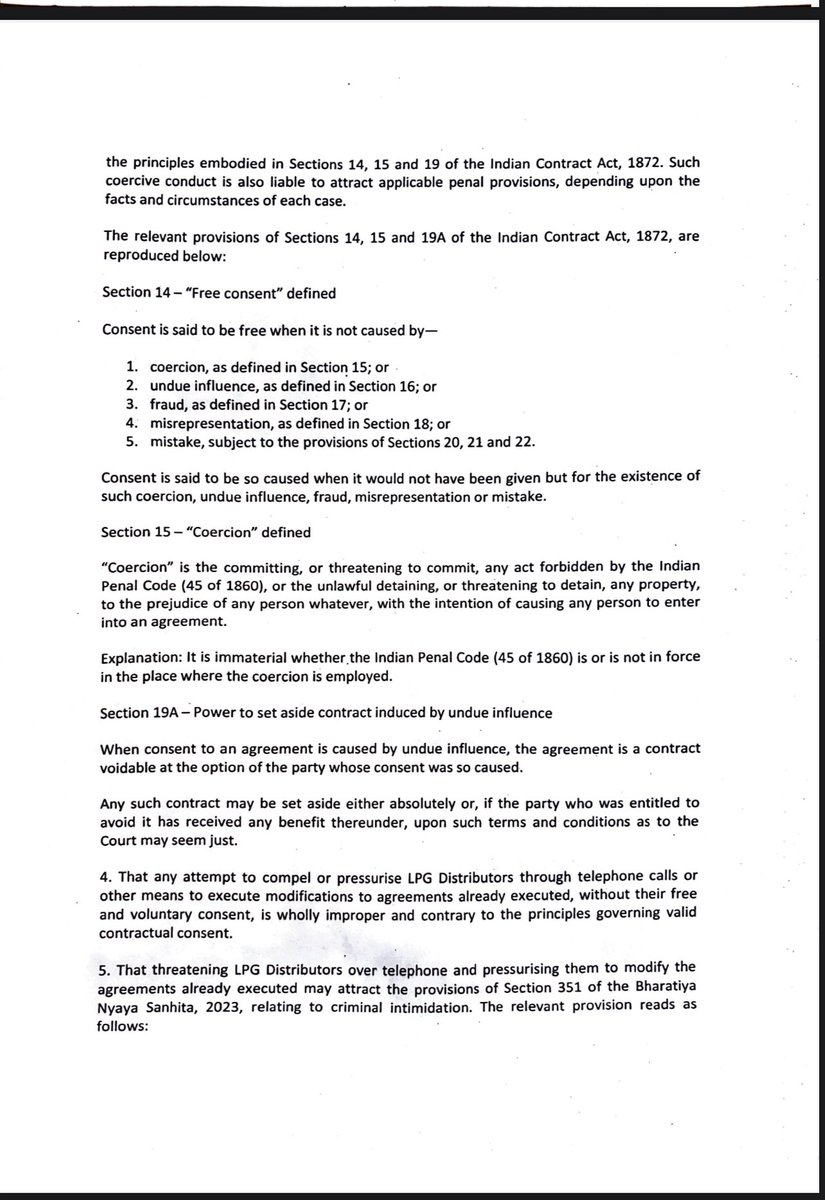lpgdai24's tweet photo. #STOP_Forced_Illegal_Agreemnet_amendment_of_LPG_Distributors_by_IndianOil_Gorakhpur_IDO

To
Shri Ravi Chanderia
Divisional LPG Manager(Sales)
Indian Oil Corporation Limited
Divisional Office,Gorakhpur,
Uttar Pradesh

Sub: Legal Notice regarding arbitrary and coercive attempts to unlawfully modify the agreements previously executed with LPG Distributors.
Kindly refer the attached Notice.
@ioclupso2 @IoclGorakhpurdo @DirMktg_iocl @IndianOilcl @CVCIndia @NRVigilance_IOC @ChairmanIOCL @sahneyas @PetroleumMin @Secretary_MoPNG @neerajmittalias @TheSureshGopi @HardeepSPuri @OfficeofHSP @SunilTatkare @SanjayAzadSln @PrashantKishor @pmo @narendramodi @RahulGandhi @kharge @VPIndia @rashtrapatibhvn