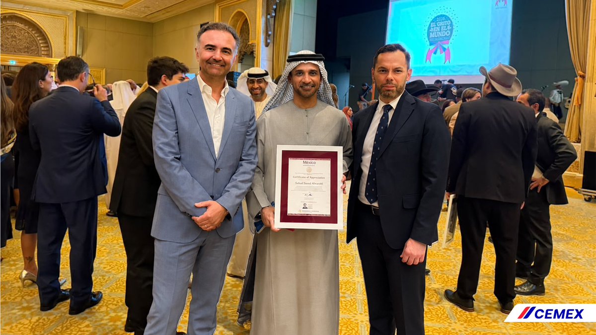 CemexUAE's tweet photo. Our Country Director, Mariusz Mlodawski, together with Cemex UAE Team attended the celebration and welcomed guests at our Cemex stand- an opportunity to connect, engage, and celebrate the strong ties between Mexico &amp; the UAE. https://t.co/rtN7EOHbfi