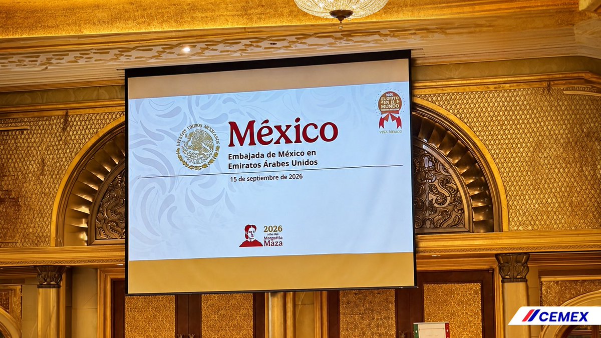 CemexUAE's tweet photo. Thanks to the Embassy of Mexico in the UAE for hosting such a memorable celebration of one of the most significant days in Mexico’s history
 
"¡Viva México! 🇲🇽 Flag: Mexico Emoji: Meaning &amp; Usage
 
#CemexUAE
#Cemex
#mexicanIndependenceDay https://t.co/eT1Y1u0rdt