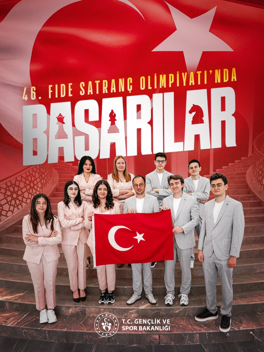 OA_BAK's tweet photo. Semerkant’ta düzenlenen 46. FIDE Satranç Olimpiyatı’nda mücadele edecek millî takımımıza yürekten başarılar diliyorum.🇹🇷👏🏻

Hamleleriniz güçlü, yolunuz açık olsun.🙋🏻‍♂️❤️ https://t.co/bUiatoizgx