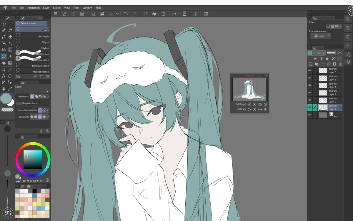 whensawol's tweet photo. #絵描きさんと繋がりたい
お休みの #初音ミク 🐟 https://t.co/CFkG4pbITh