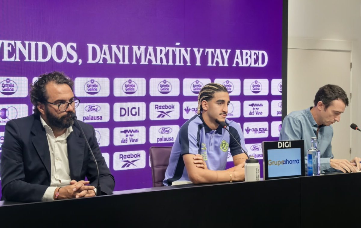 MARCAvalladolid's tweet photo. 🗣 TAY ABED, en su presentación: "Esto es como una familia. Se nota que es un gran club. Estoy al 100% preparado. Soy muy bueno en el uno contra uno y me puedod mover por toda la zona de ataque, meter goles y dar asistencias. Me sentía preparado para jugar como titular" https://t.co/tnaU43svGW