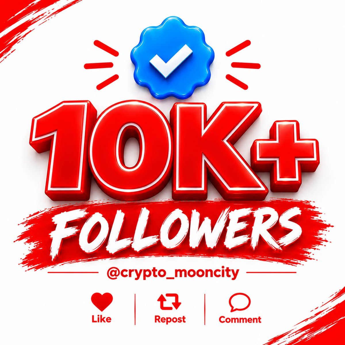 crypto_mooncity's tweet photo. If you need 10K+ verified followers 🌟

Say “HI” below 👇

Let’s make your 10K+ goal happen! 🚀 https://t.co/1kB8KUlYw1