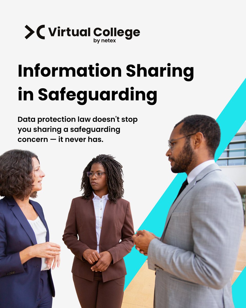 virtual_college's tweet photo. Data protection law doesn't stop you sharing a safeguarding concern — it never has. What's actually changed under KCSIE 2026 👉 https://t.co/wtqwg0JjBz #Safeguarding https://t.co/tOf7jnFpHy
