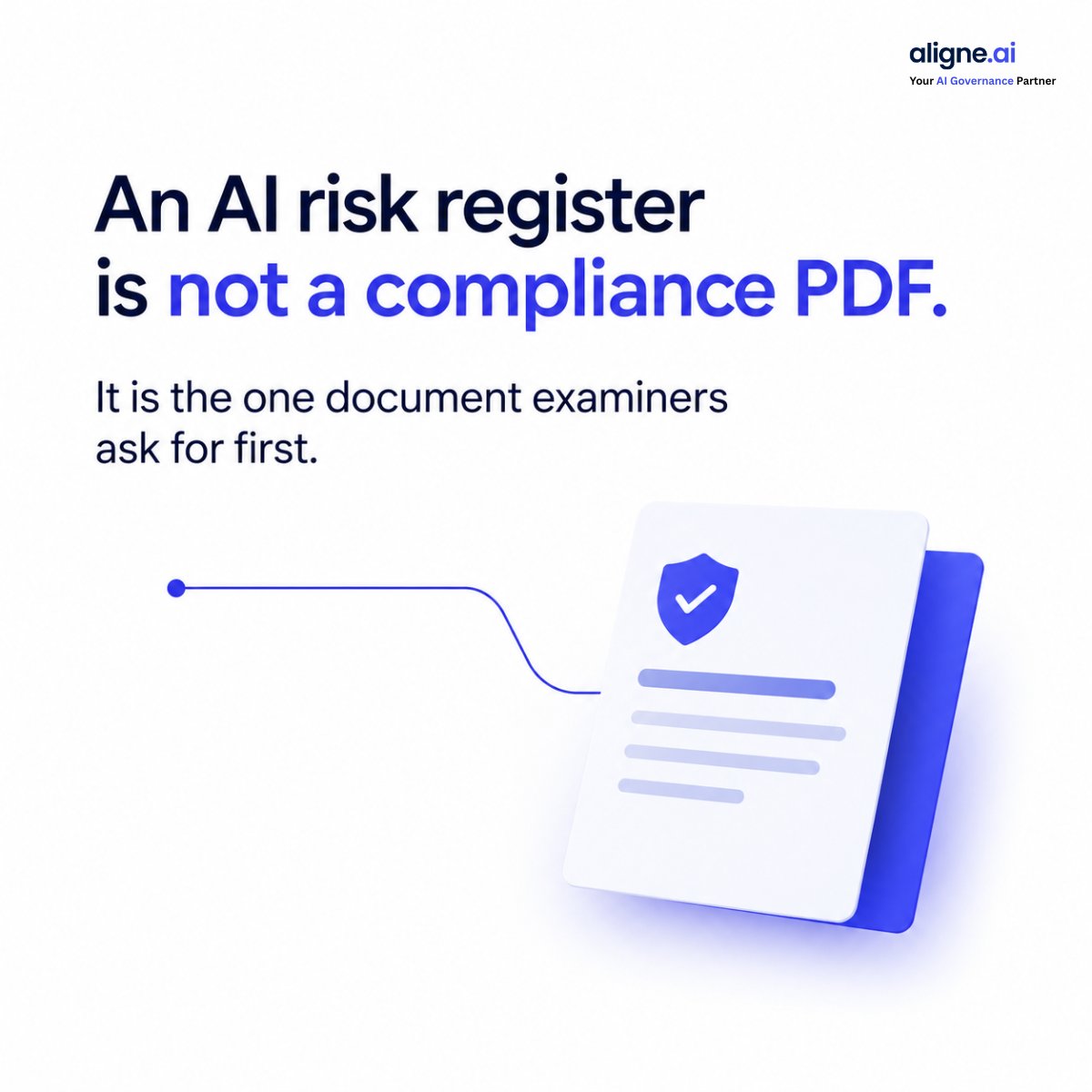 Aligne_AI's tweet photo. An AI risk register is not a compliance PDF filed once and forgotten. It is the one document examiners ask for first: every AI system in use, its risk level, the controls attached to it.

Most orgs either don't have one, or built it once and never opened it again.

#AIGovernance https://t.co/mf40FrclC3