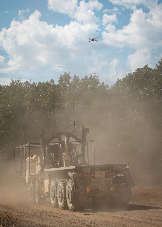 prestonstew_'s tweet photo. Oklahoma National Guard incorporating drone cages on their vehicles in a recent exercise https://t.co/p2gbdlAMFd