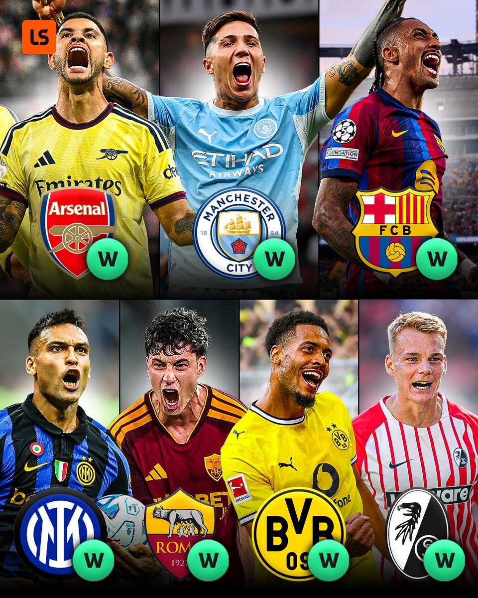 livescore's tweet photo. Only 7 clubs across Europe's top five leagues have won every league game so far this season ✅

Who will be the last one standing? 👀 https://t.co/AnikotCoW5