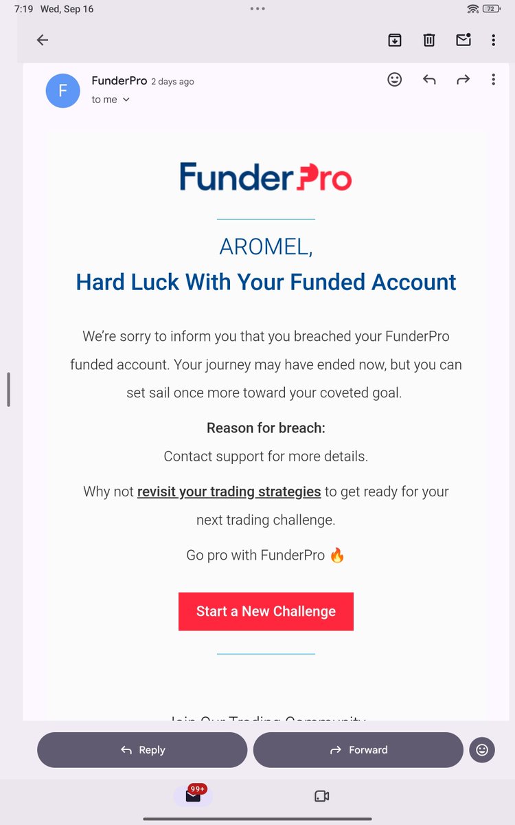 aromel_098's tweet photo. 🚨 FunderPro scam warning to traders 🚨
I Traded only from my phone + Xiaomi Pad using Jio hotspot/home Wi-Fi
💰 $881.11 payout → REJECTED
🚨 Reason: IP overlap with “other traders”
📡 Flagged range: https://t.co/uV7lWJCPPc (Jio network-my SIM) LOL
GG @funderpro #funderpro https://t.co/3RtSwxWDj2