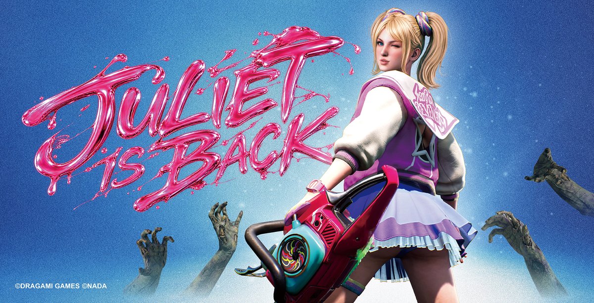 PlayStation_jp's tweet photo. 完全新作『ロリポップチェーンソー 2 Back2Back』がPS5®で2027年発売！

世界を震撼させた、ポップでキュートな女子高生ゾンビハンターが帰ってくる。「TGS2026」では、ゲーム試遊やスペシャルステージなどを開催！

詳しくはこちら⇒ https://t.co/N8jNf3qXcz

#ロリポップチェーンソー https://t.co/iARIuSqVTN