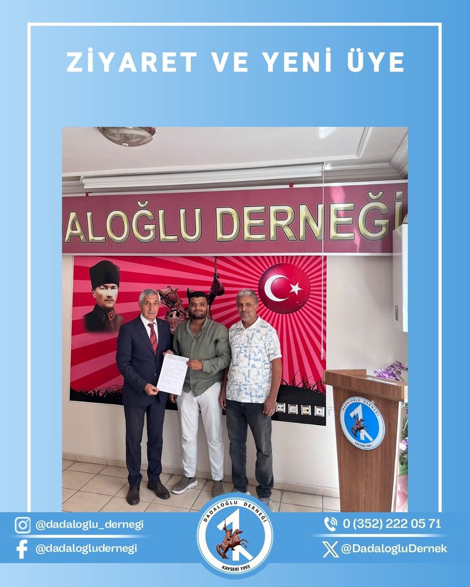 DadalogluDernek's tweet photo. Pınarbaşı ilçemizin Keltepe (Gültepe) Köyü’nden, Sosyal Sigortalar Kurumundan emekli olan ve hâlen inşaat işleriyle uğraşan Sayın Osman KUŞAKAYA ile mimar olarak görev yapan oğlu Sayın Furkan KUŞKAYA Beyefendiler Dadaloğlu Derneğimizi ziyaret ettiler. https://t.co/8xedON6nwS