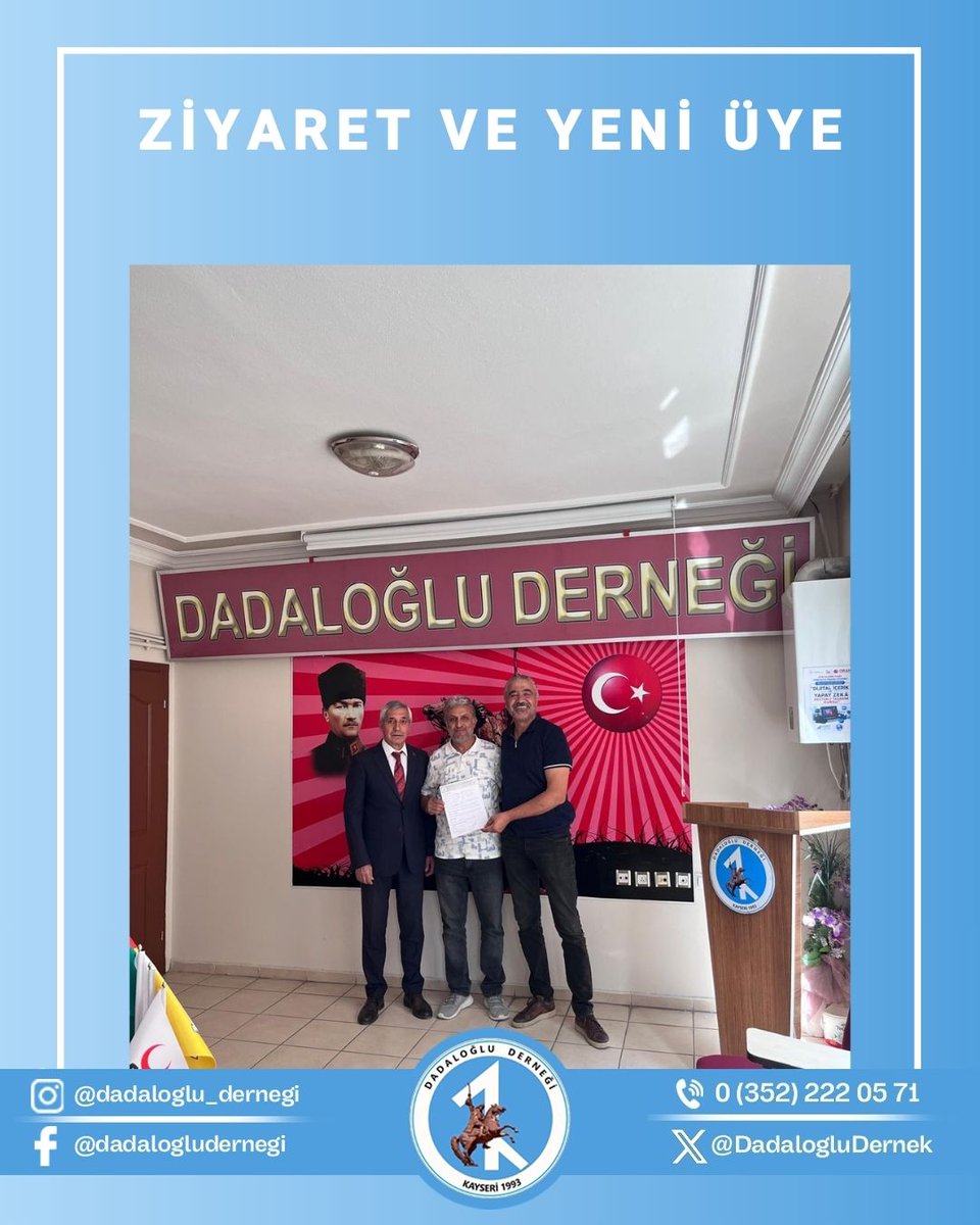 DadalogluDernek's tweet photo. Pınarbaşı ilçemizin Keltepe (Gültepe) Köyü’nden, Sosyal Sigortalar Kurumundan emekli olan ve hâlen inşaat işleriyle uğraşan Sayın Osman KUŞAKAYA ile mimar olarak görev yapan oğlu Sayın Furkan KUŞKAYA Beyefendiler Dadaloğlu Derneğimizi ziyaret ettiler. https://t.co/8xedON6nwS