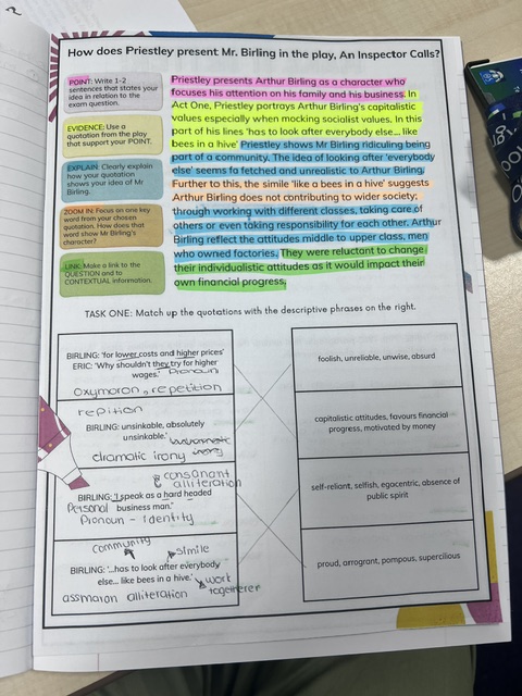 mrs_chudasama's tweet photo. 🚨TRIED, TESTED &amp; NEW🚨

AQA Arthur Birling Exam Practice https://t.co/eBxeS7Iuar 

🕵️AQA AO specific
💍Quotation activity
🔍Make it better!
💡Planning a #PEEZL

#English #GCSE #AnInspectorCalls #TeamEnglish #PlanningEssays #LitP2 #AQAq #AO #KS4 https://t.co/jhefH4Ys58